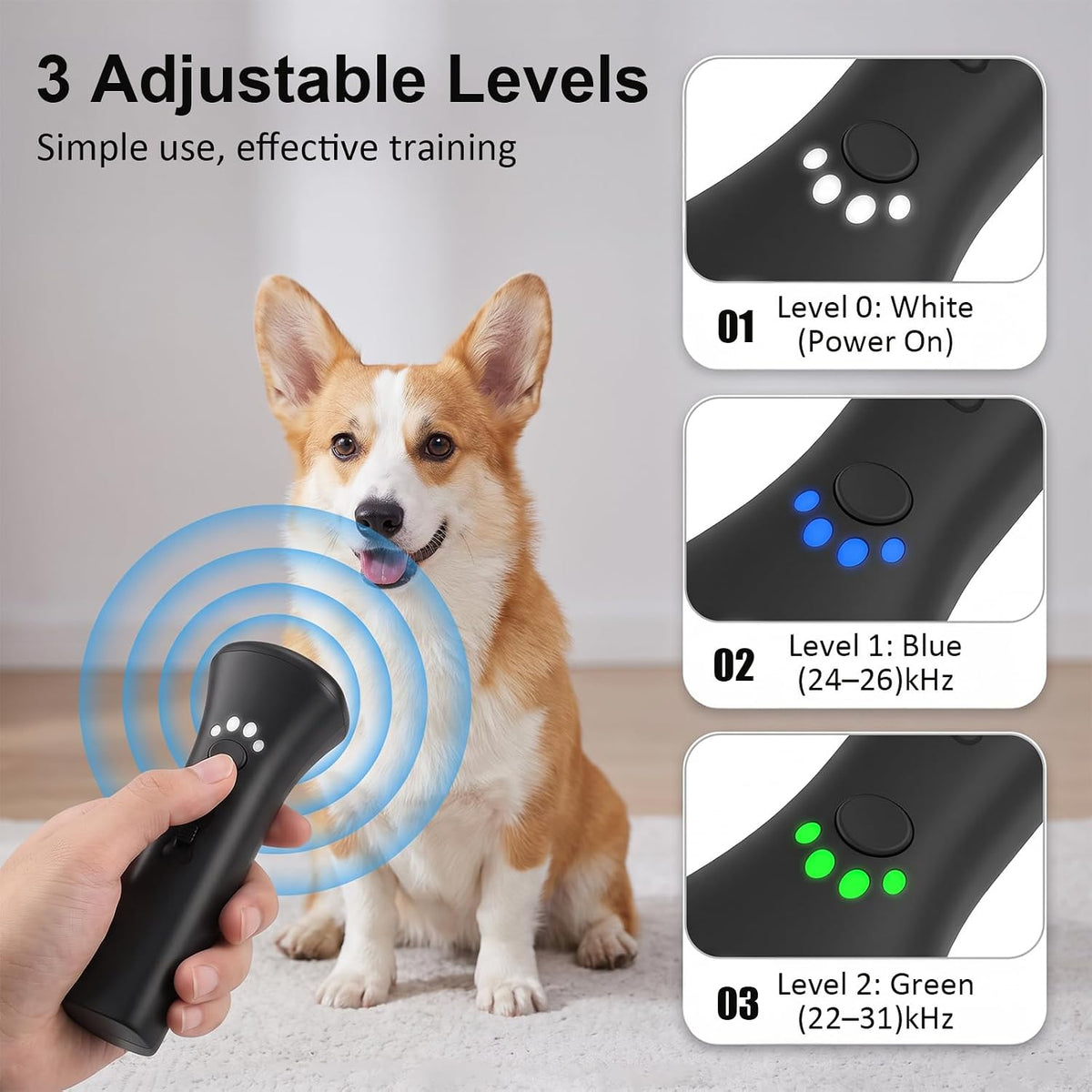 Pet Gentle Trainer Ultrasonic for Dog, Dog Bark Deterrent Devices, 1 Pcs