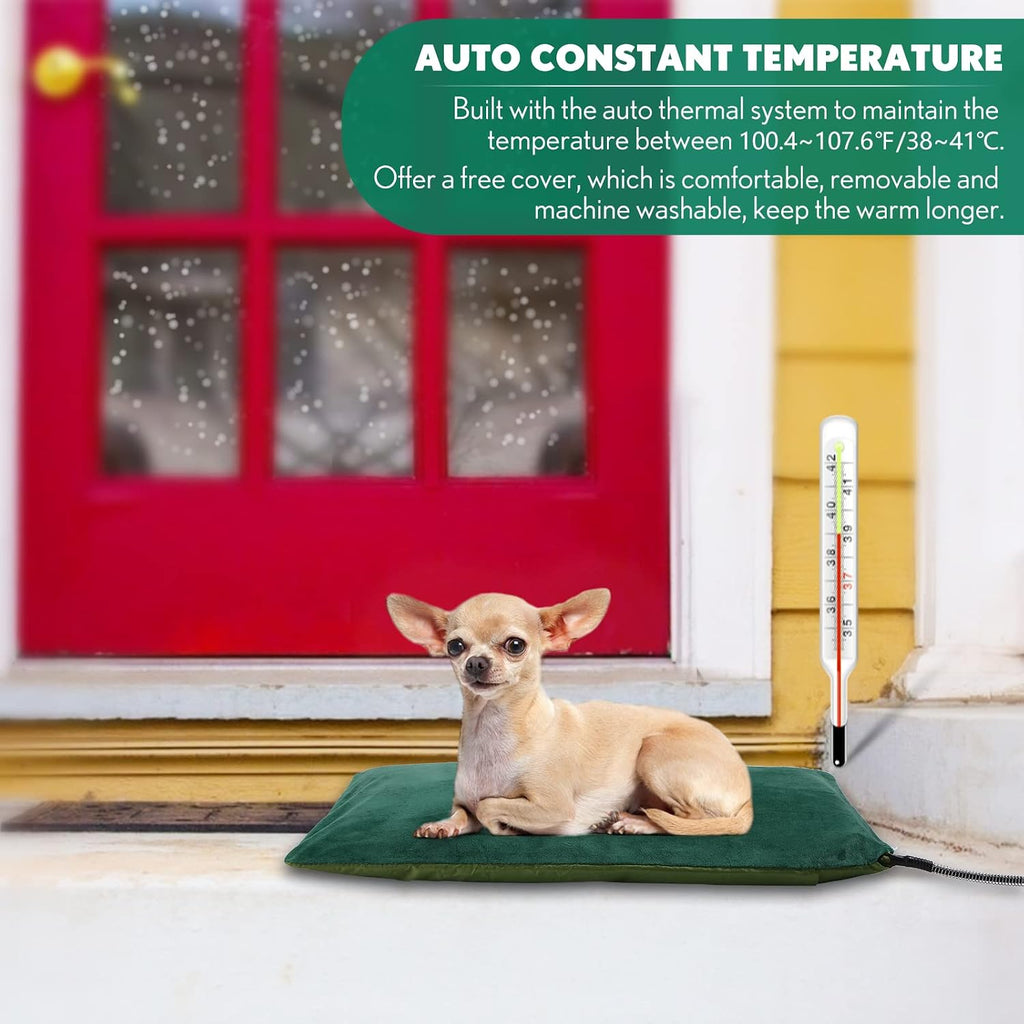 PETNF Outdoor Pet Heating Pads for Dog,Soft Electric Blanket Auto Temperature Control,Heated Mat for Dog House,Whelping 