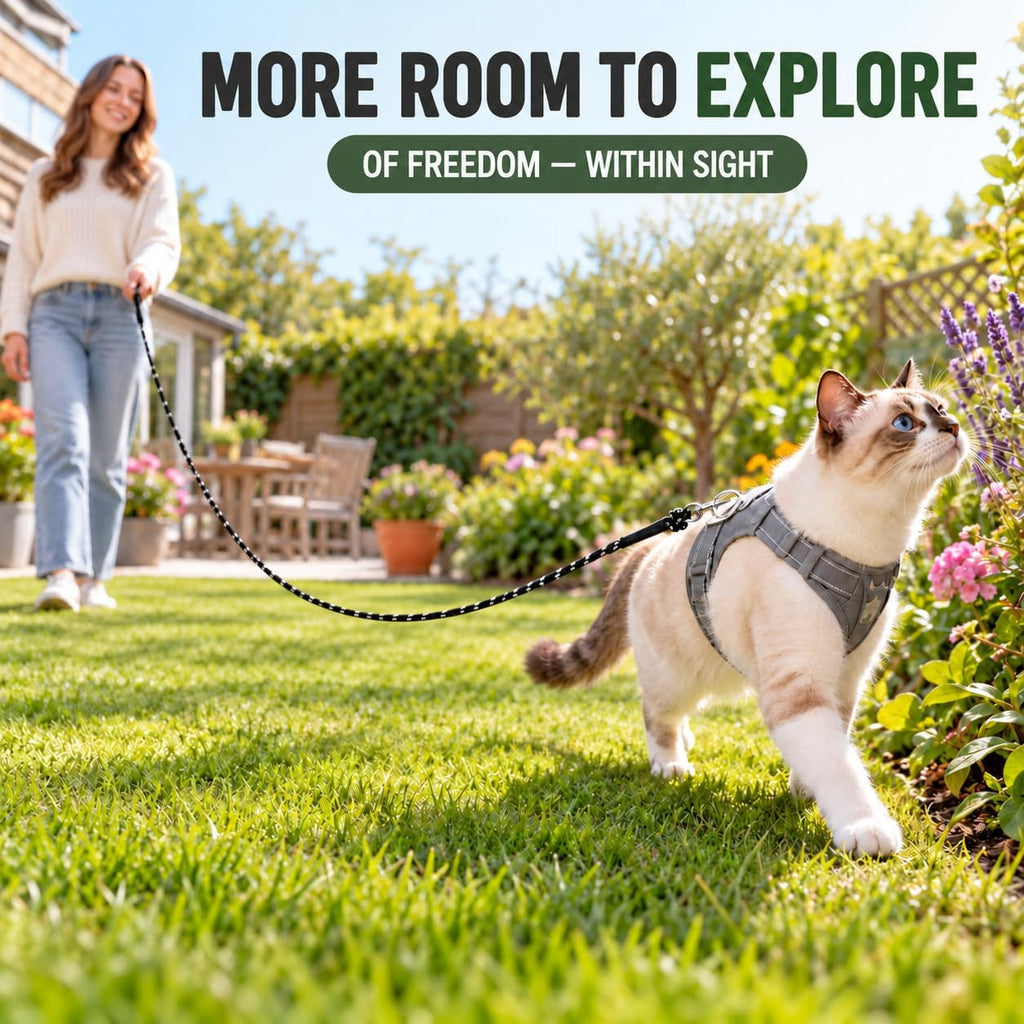 Extra Long Cat Leash for Yard, Lightweight Outdoor Cat Leash Long Light Extension, Long Thin Lead for Rabbits, Kitten, P