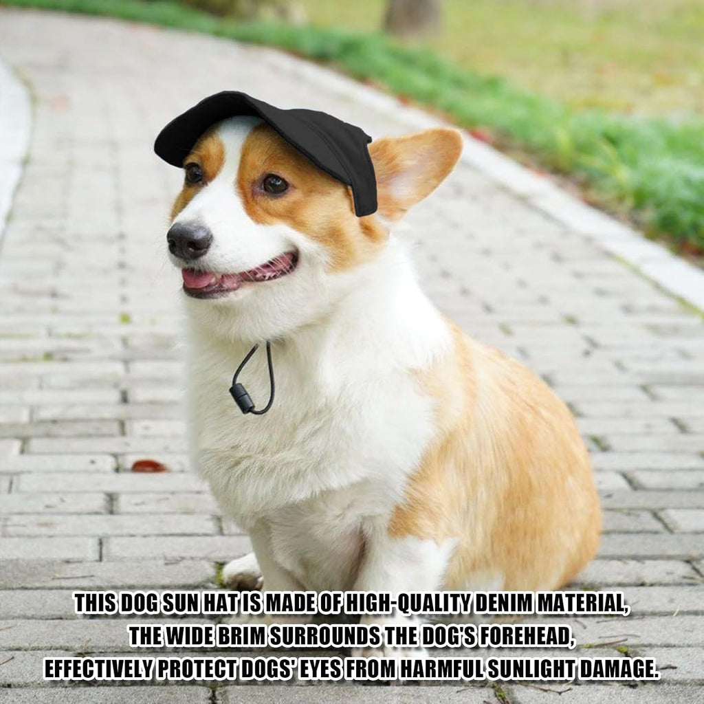 Dog Baseball Cap,Pet Summer Beach Hat,Dog Cat Sunbonnet Cap with Ear Holes,Adjustable Cat Visor for Small Medium Large D