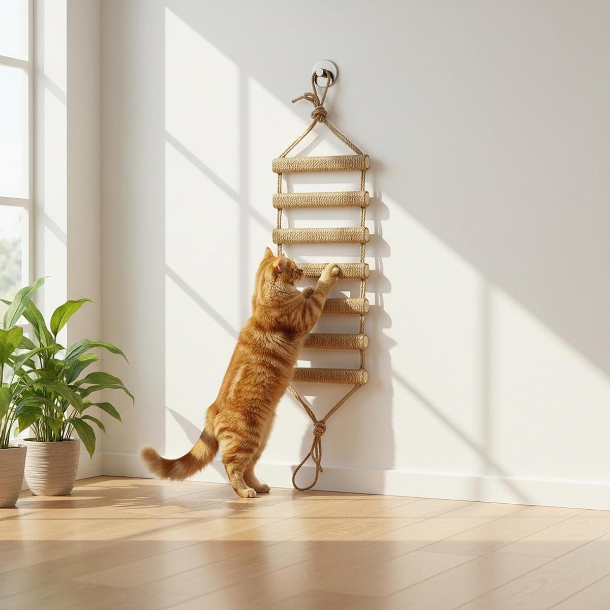 Cat Climbing with Rope Durability Space Saving Multifunctional, 5 Steps