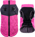 Winter Dog Coats for Small Dogs,Puppy Jacket with Harness,Pink XS