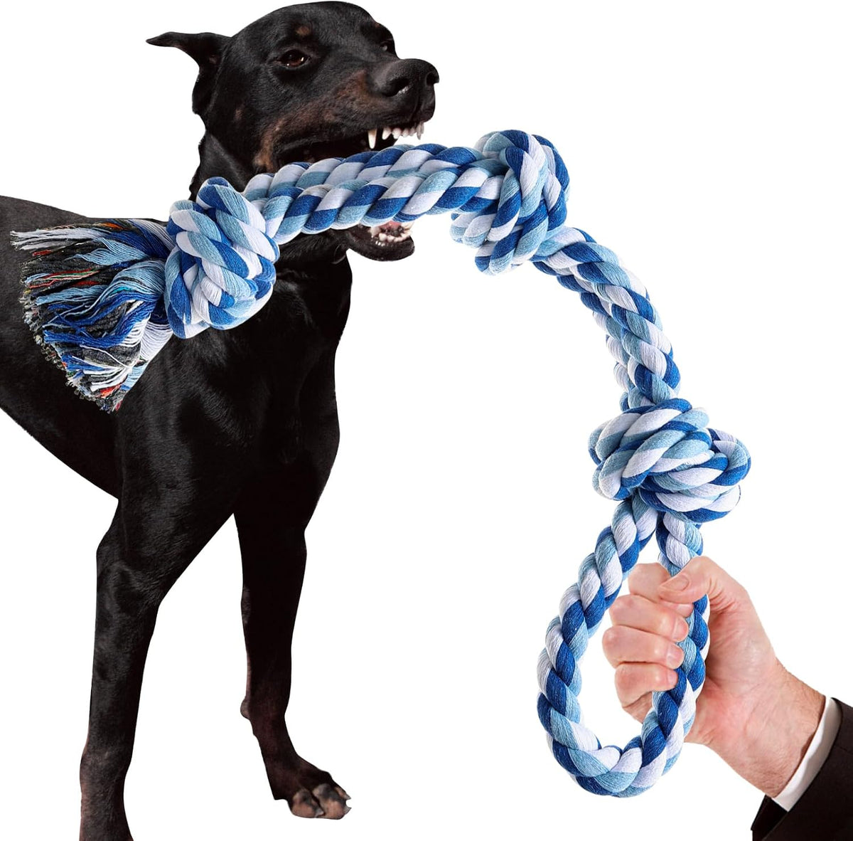 XIGOU Dog Rope Toys Indestructible Dog Toys, Dog Chew Toys for Aggressive Chewers, Tough Puppy Teething Chew Toys for Bo
