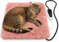 GOLOPET Cat Heating Pad 18x18 in with Normally Open FunctionPink Plush