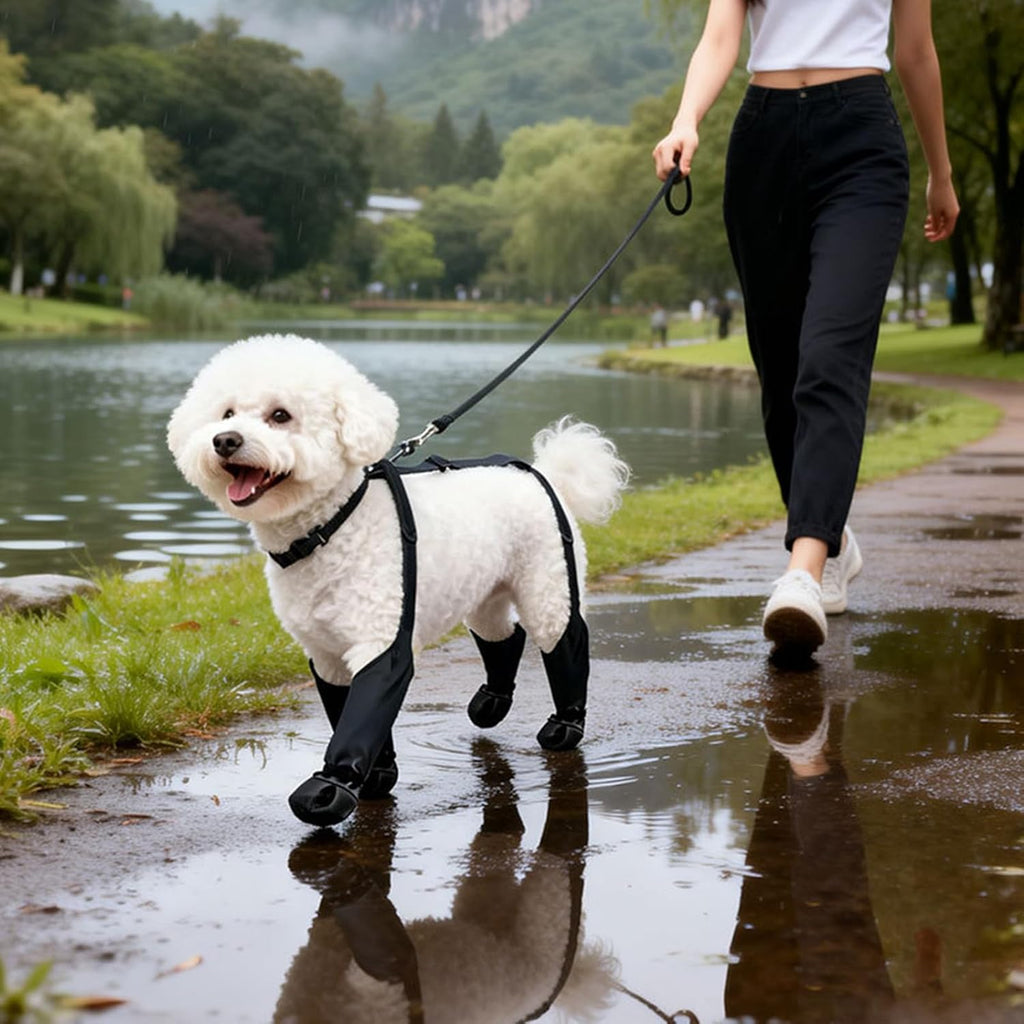 Dog Shoes, Water Proof Oxford Cloth with Buckles (S)