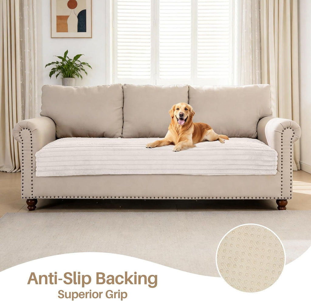 Warmstar Waterproof Couch Cover for Dogs，Fuzzy Pet Couch Covers for Sofa