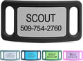 GoTags Silent Dog Tag, Personalized Engraved Silicone and Cat Pet ID Tags