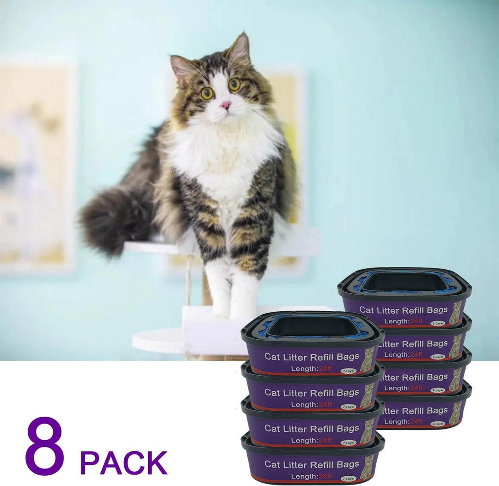 16 Pack Cat Litter Refill Bags Cartridge Compatible with Genie Cat Litter Standard and Plus Pails