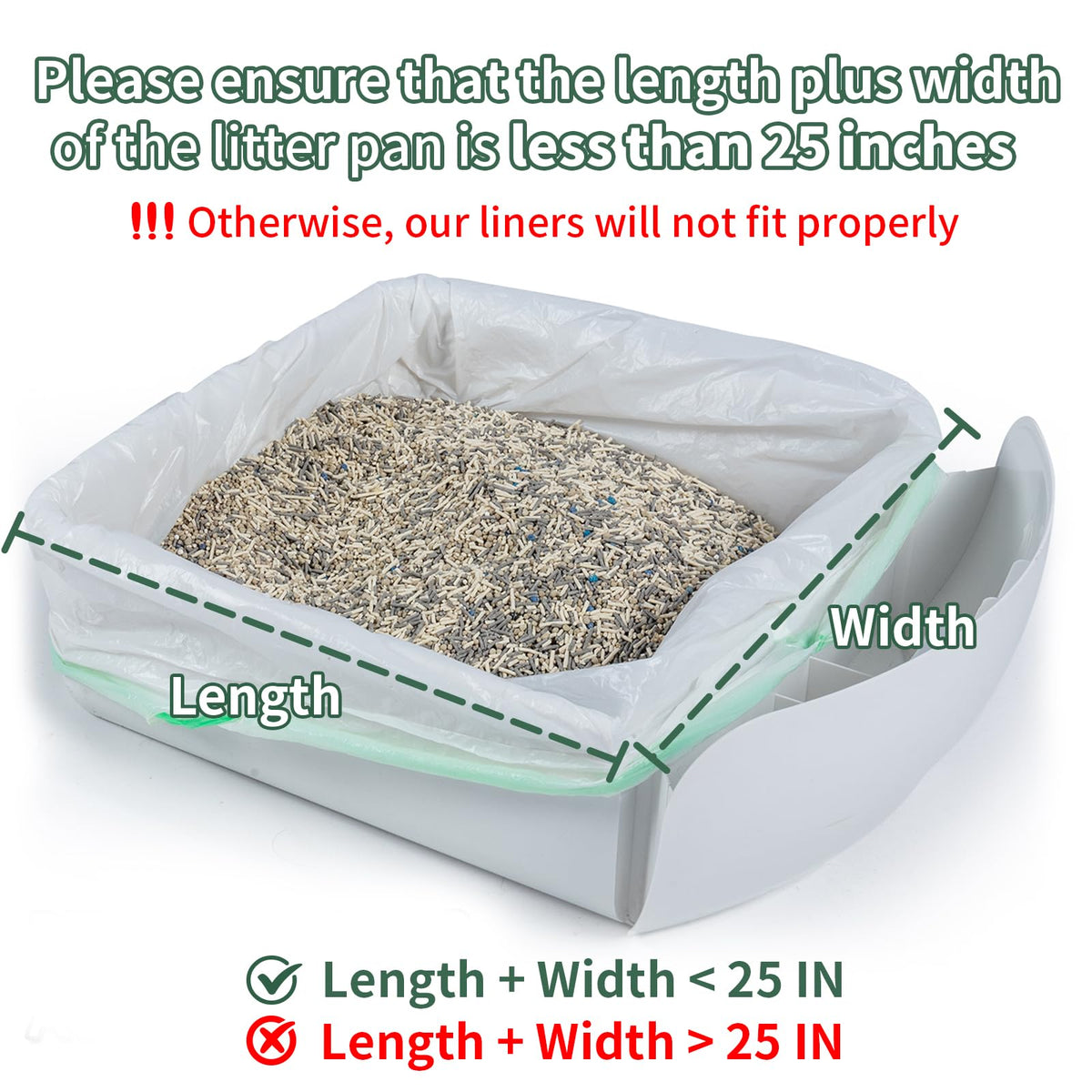 ANWA 40 Count Automatic Litter Box Bags, Litter Box Robot 4/5 Waste Bags