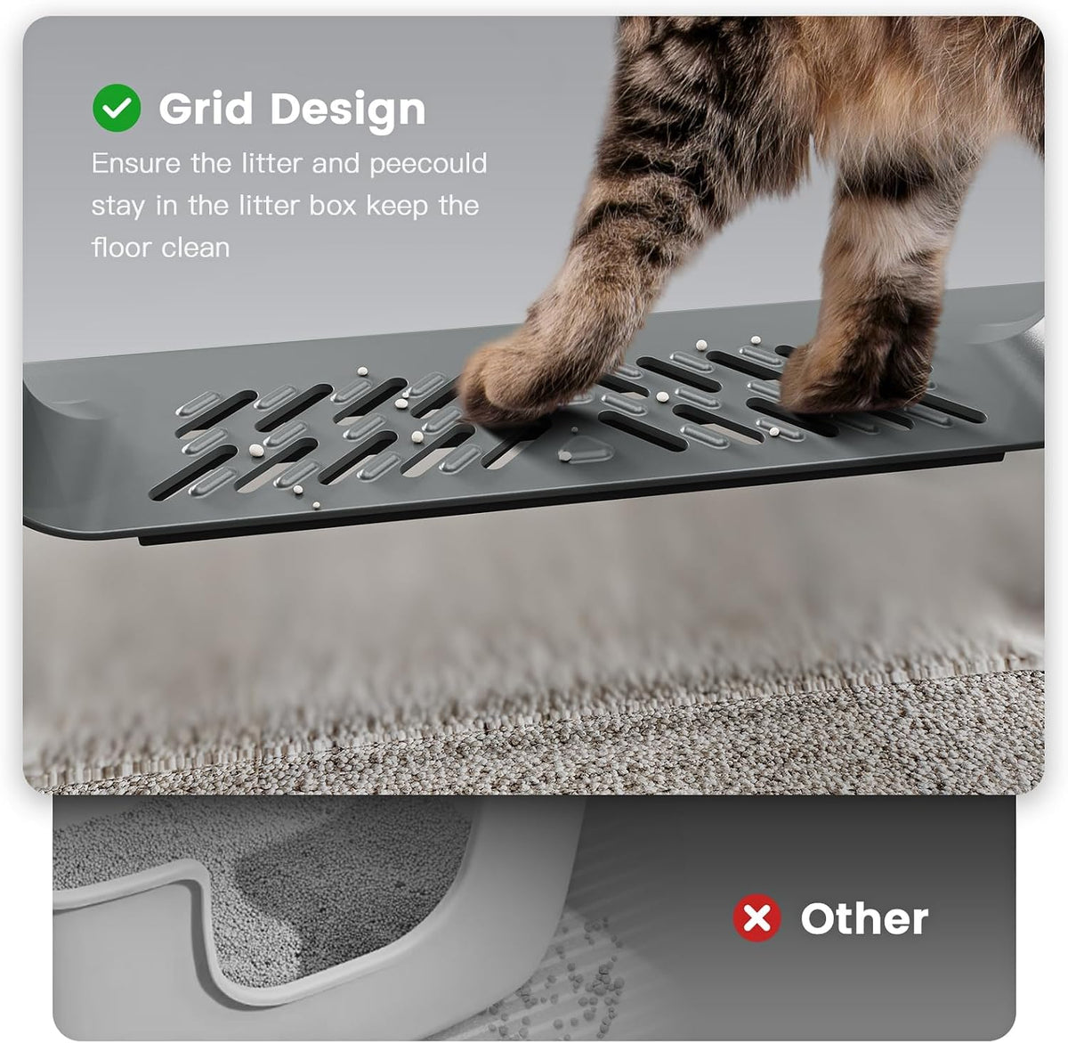 Stainless Steel Cat Litter Box with Lid, 26 x 18 x 12 in