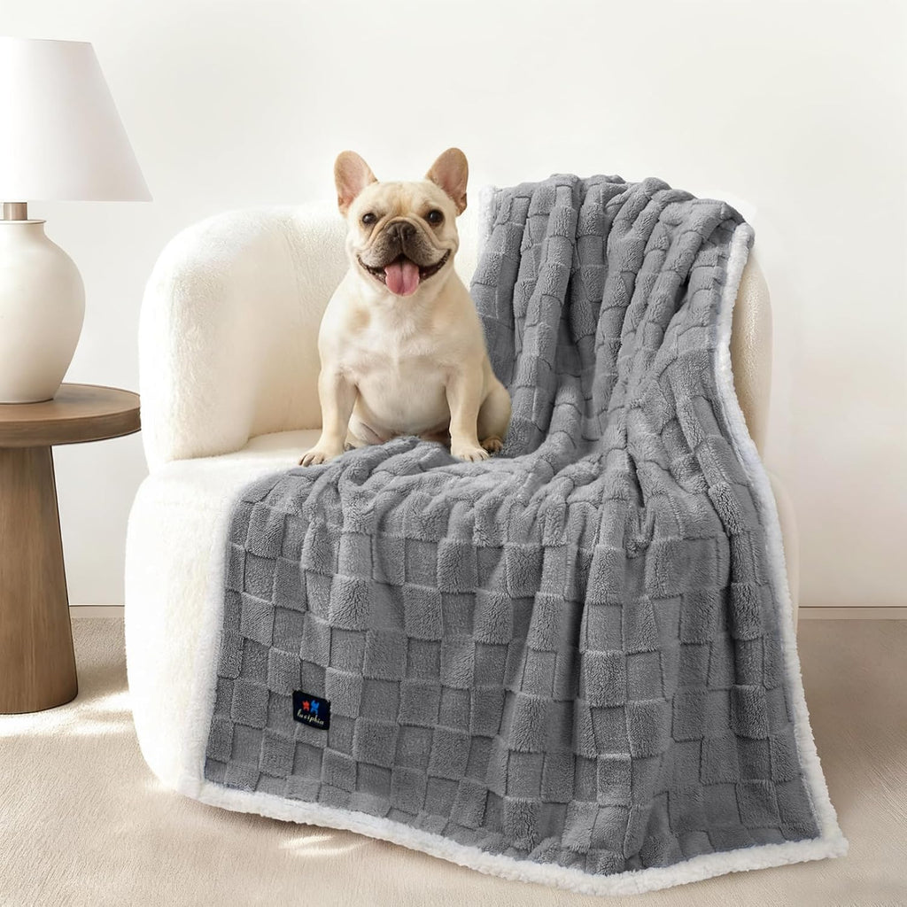 Luciphia Waterproof Dog Blanket, Reversible Fleece & Sherpa, Couch Cover