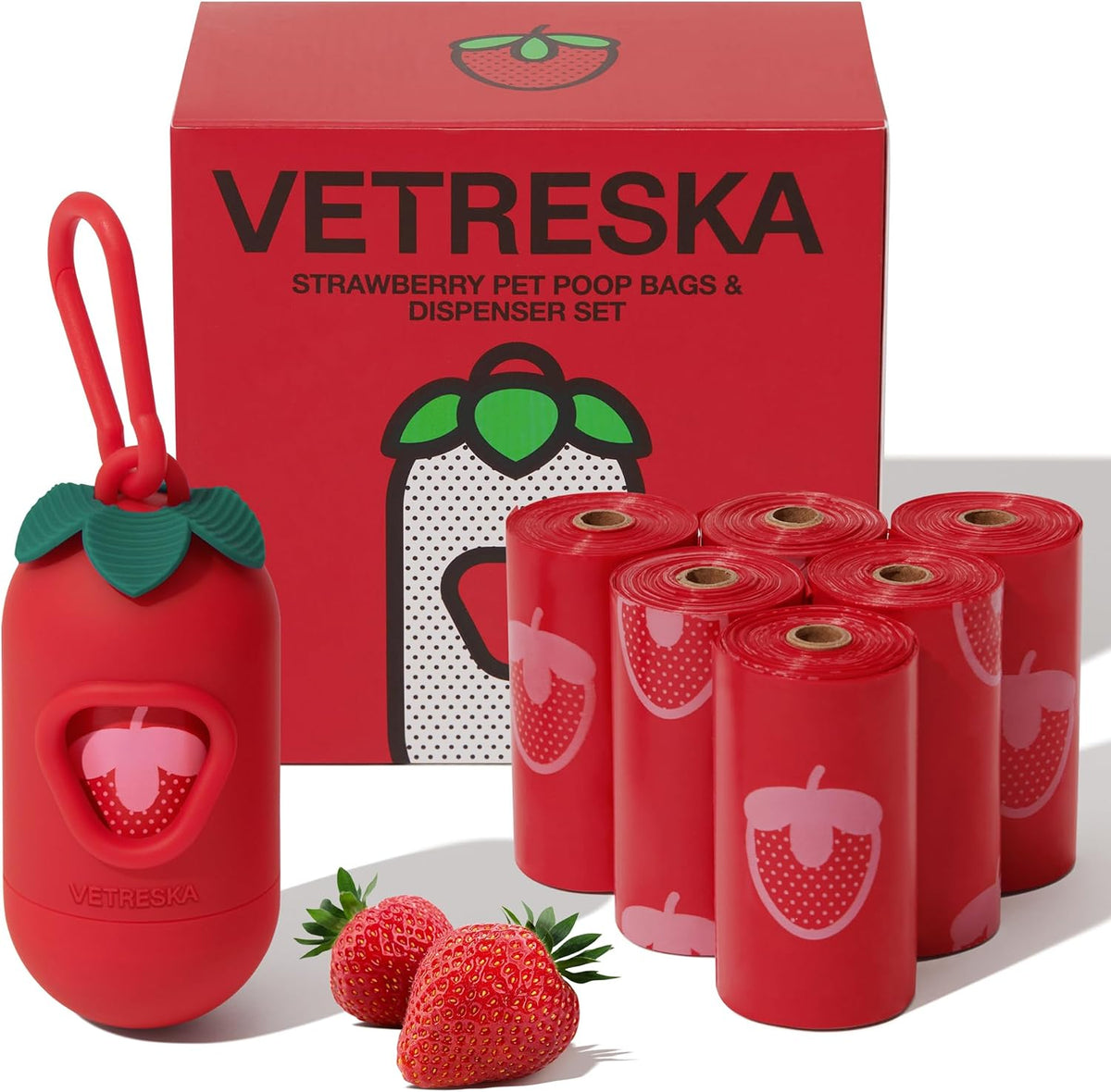 VETRESKA Dog Poop Bag Dispenser with 105 Cherry Blossom Scented Bags