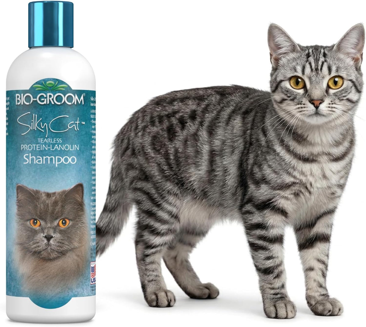Bio-Groom Purrfect White Cat Shampoo, Coat Brightener, 8 fl oz, 1-Pack