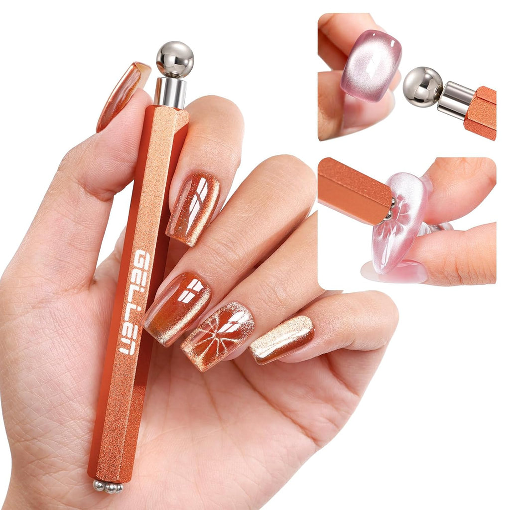 GELLEN Double-Ended Cat Eye Magnet Stick, Flower Magnet for Gel Polish
