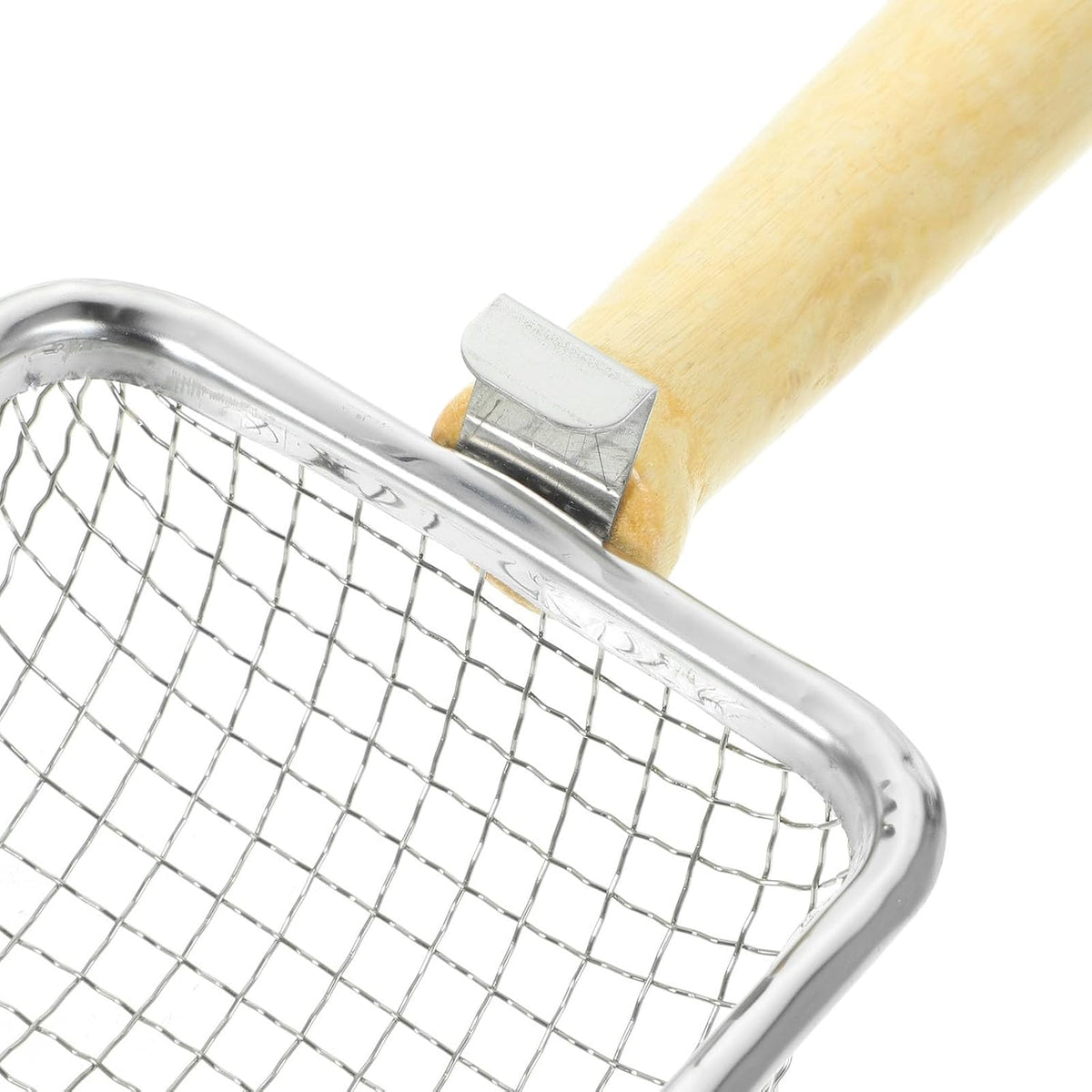 Stainless Steel Mesh Litter Shovel with Long Wood Handle for Terrariums