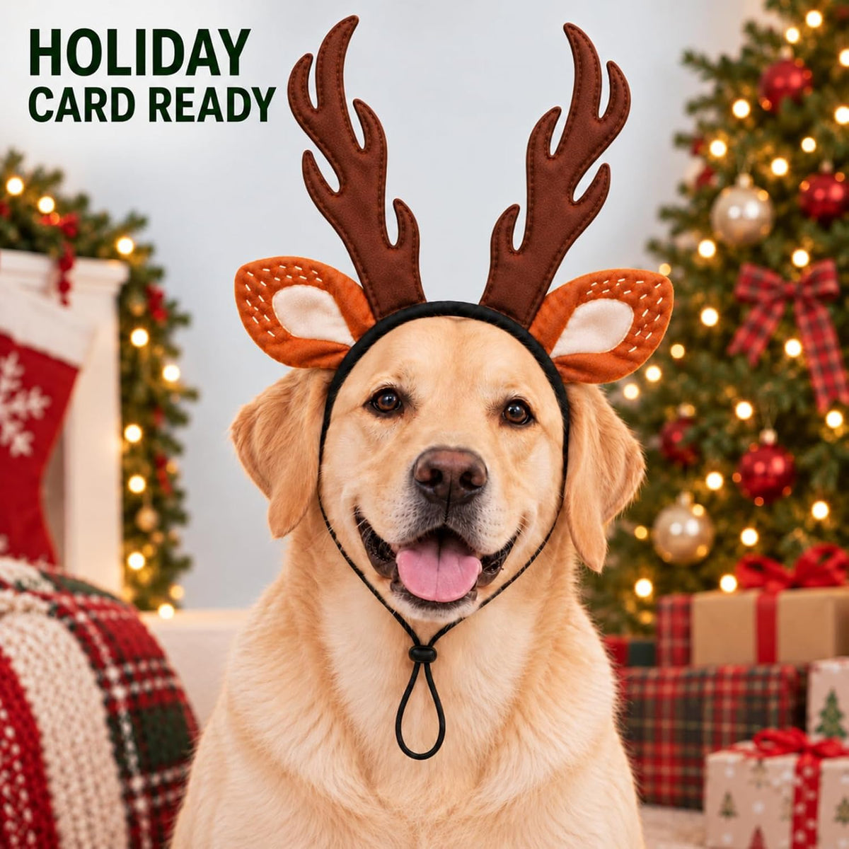 Dog Reindeer Antlers Deer Ear Headband Pet Halloween Christmas Costume