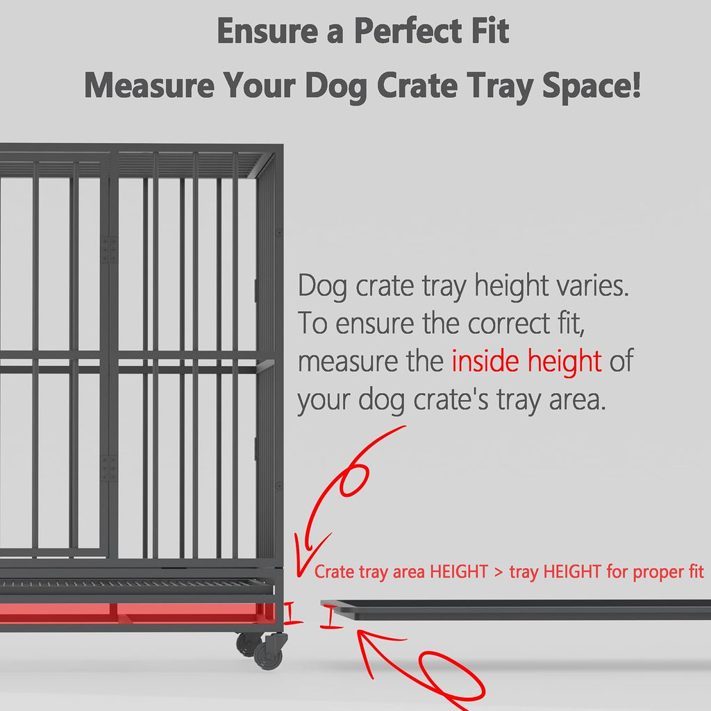 Dog Crate Tray Replacement - Heavy Duty Reinforced Pan
