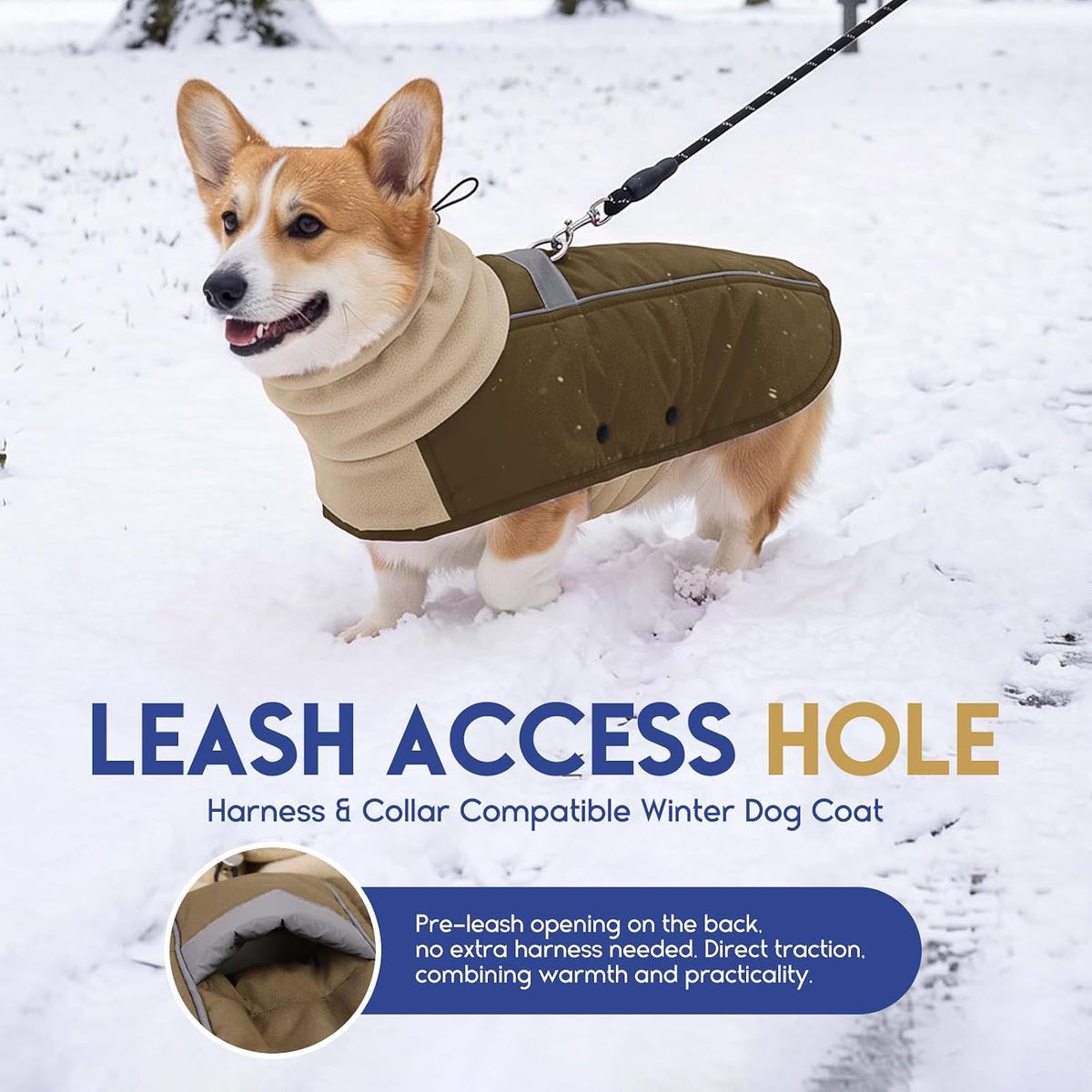 ASENKU Dog Coat Dog Puffer Winter Jacket for Large Dogs Doberman