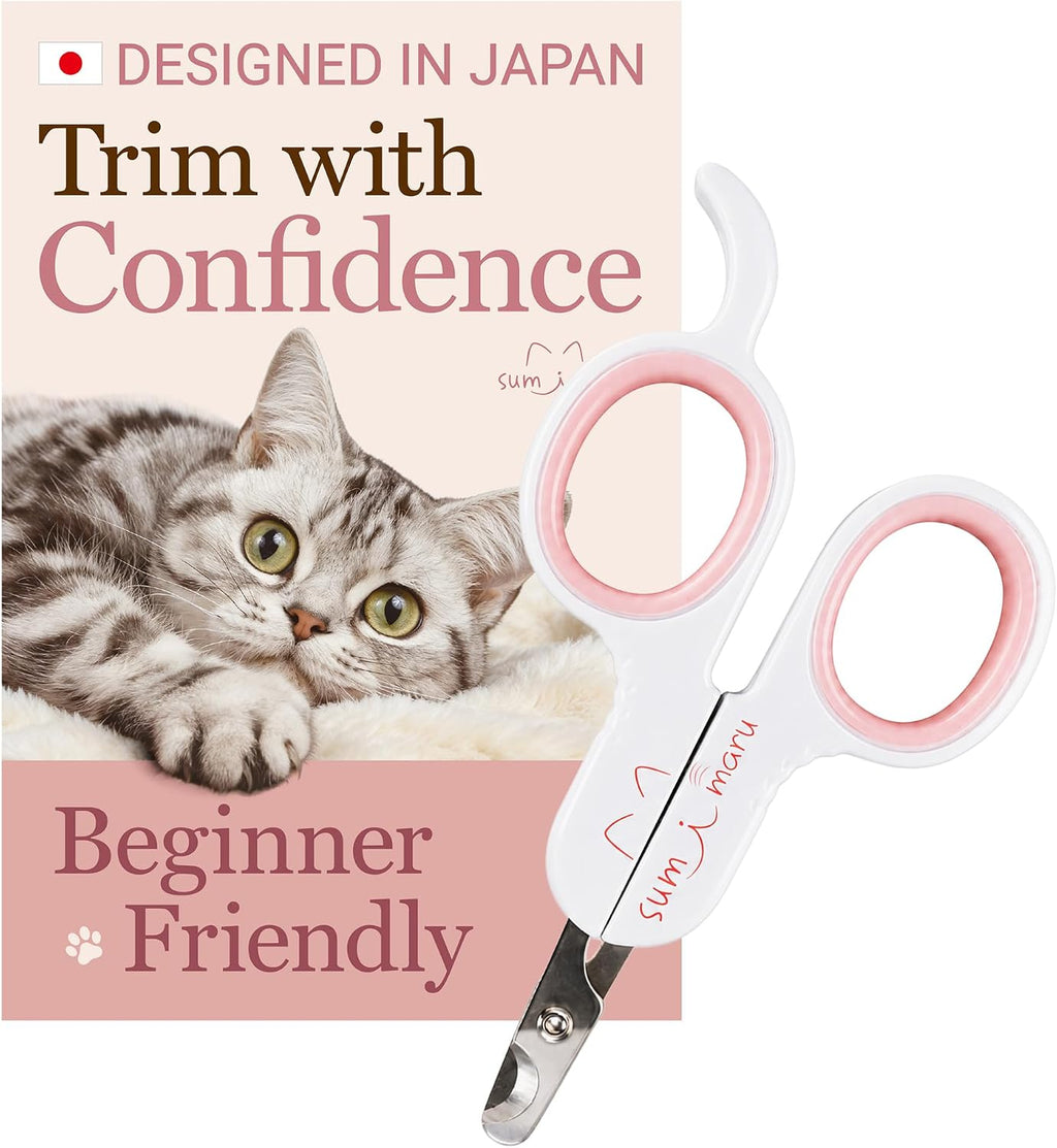 Cat Nail Clipper – Designed in Japan, Beginner Friendly, Guide & Video PINK