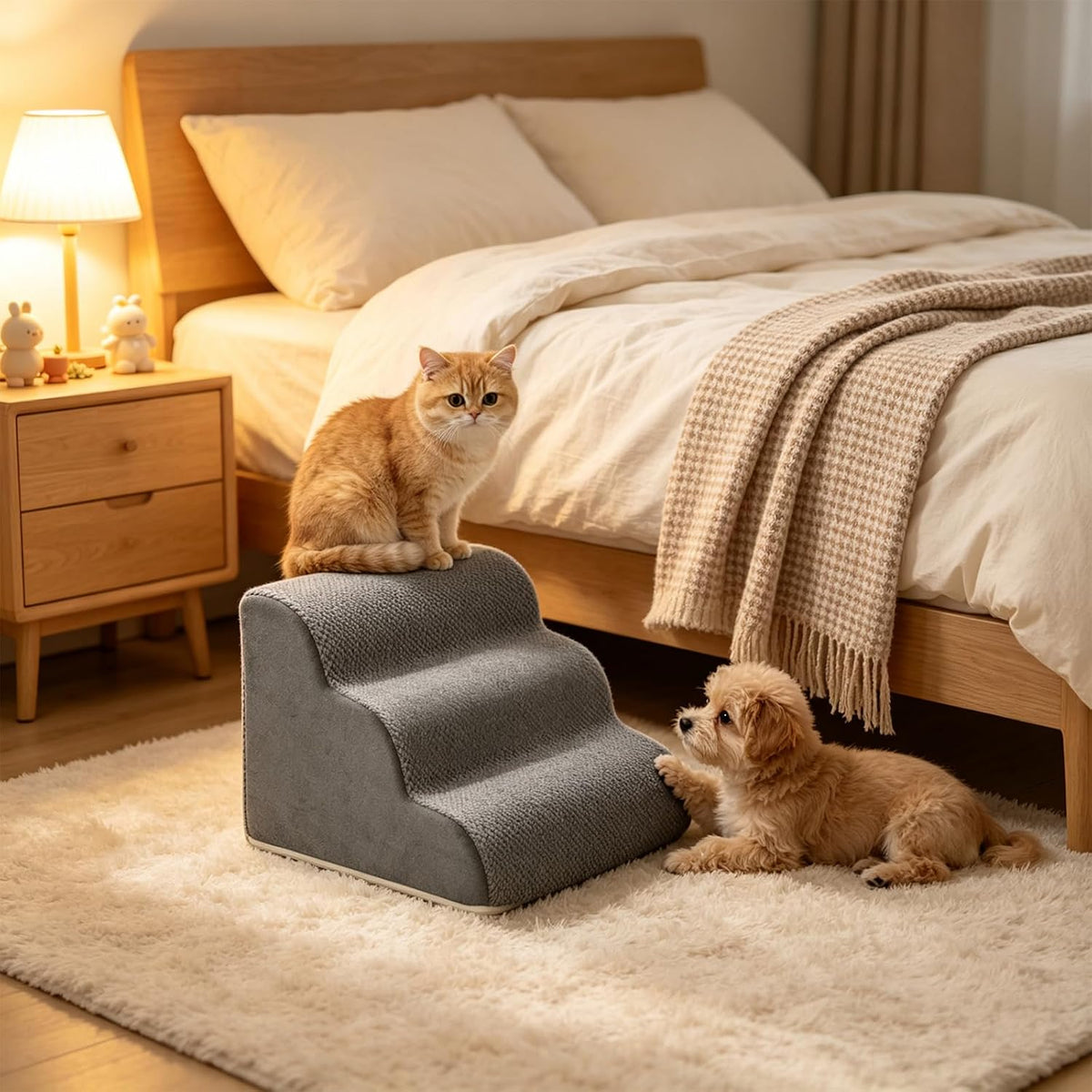 Dog Stairs For Small Dogs, Non-Slip Bottom Dog Steps For Bed & Couch,
