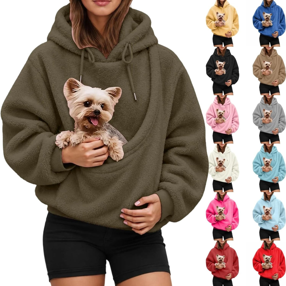S-5XL Pet Pouch Hoodie,Hoodies with Dog Pouch,Cat Hoodie with Pouchs,Pet Carrier Holder Long Sleeve Pullover Tops