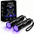 2 Pack 12 LED UV Flashlight Mini Black Light for Pet Urine Detection