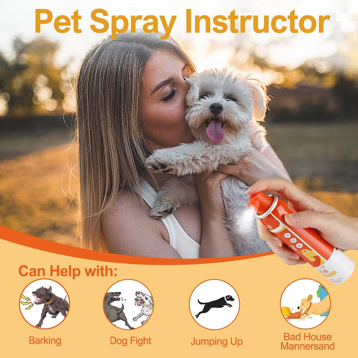 Dog Corrector Spray 80ml 2 Pack for Stops Unwanted Dog Behaviour