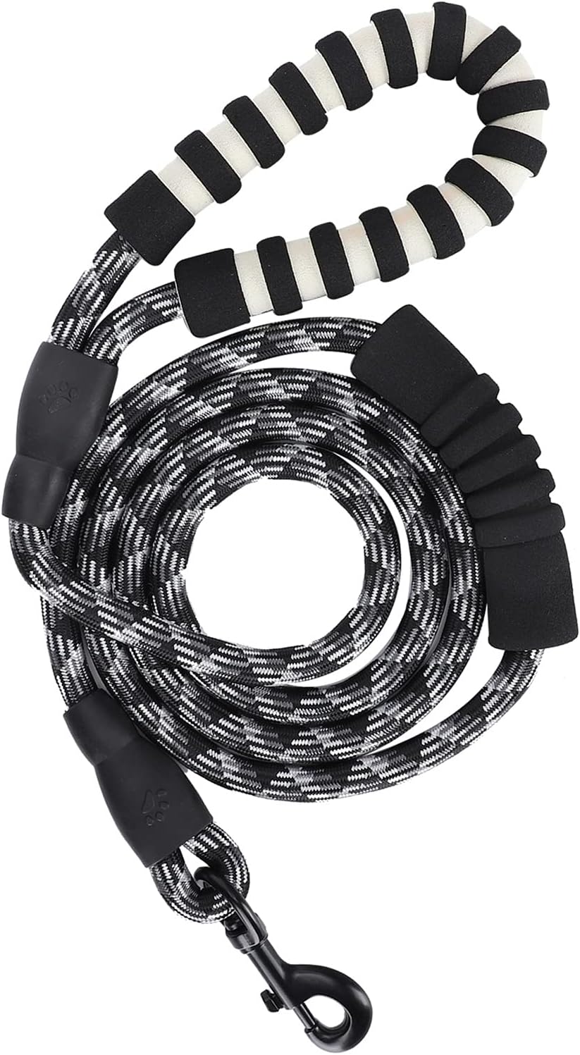 Reflective Dog Leash, Padded Handle 360 Swivel Hook for Walking