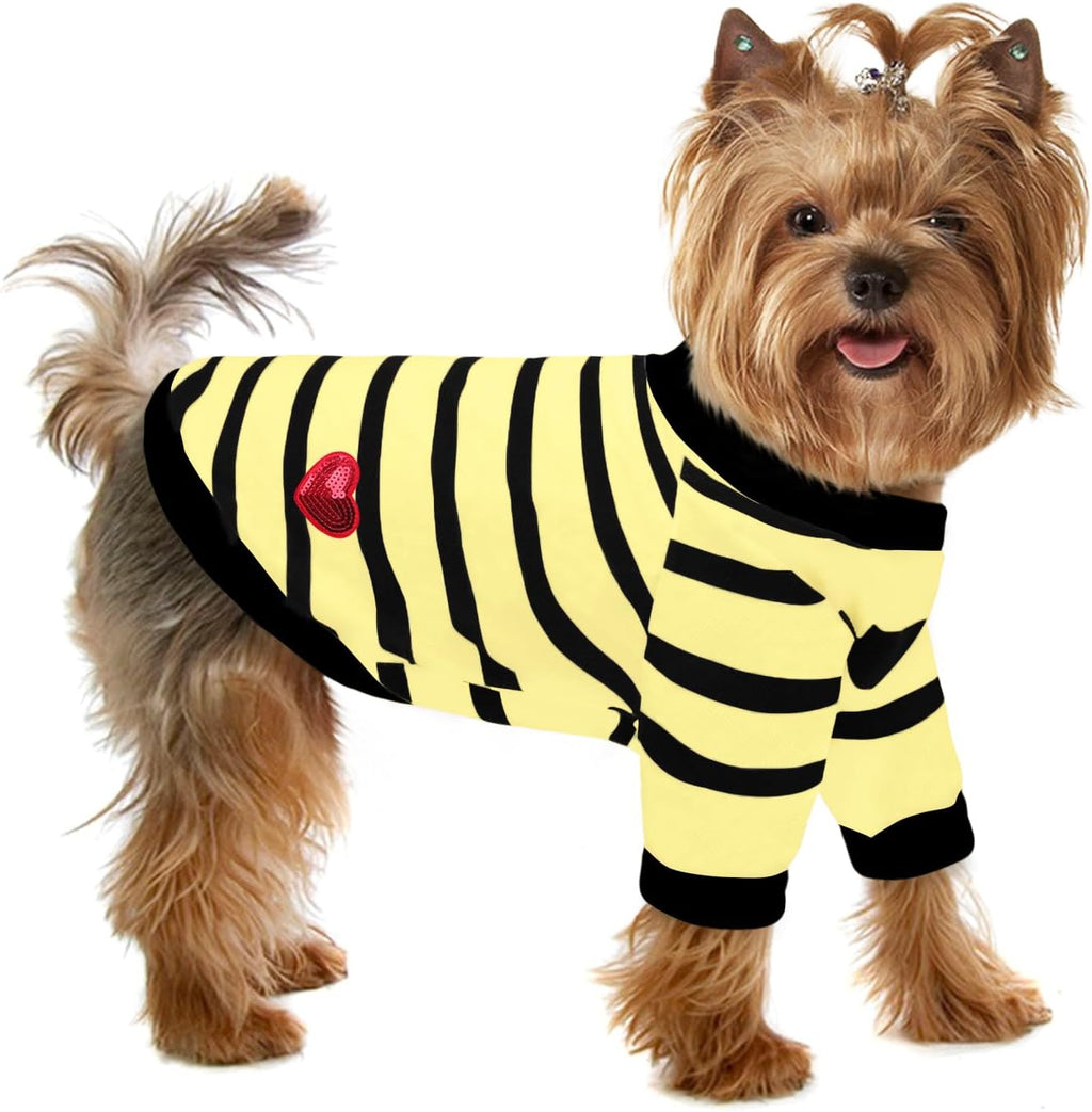 Dog Shirts for Medium Dogs, Striped T-shirt Dog Tank Top, Bichon Tee Shirts