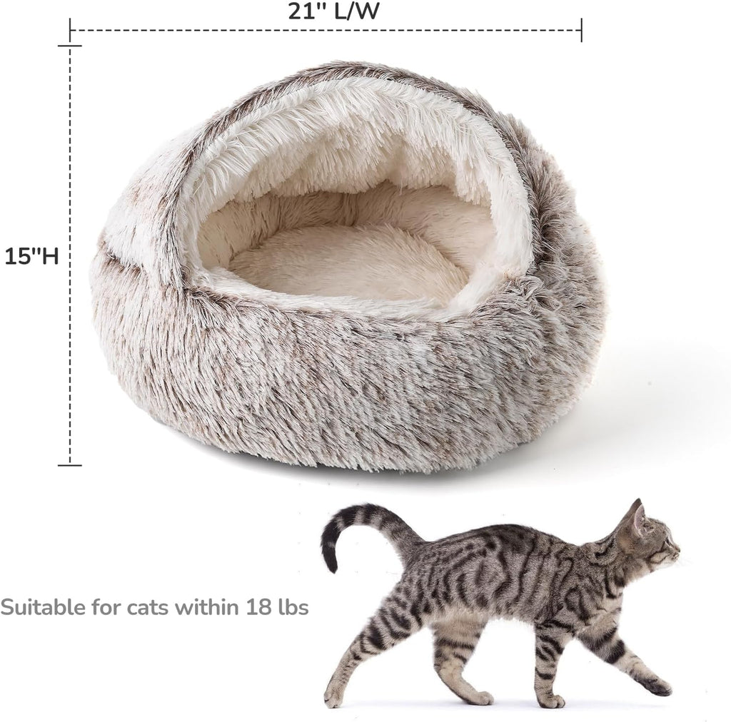Cat Bed, Cat Beds for Indoor Cats with Covered Hooded