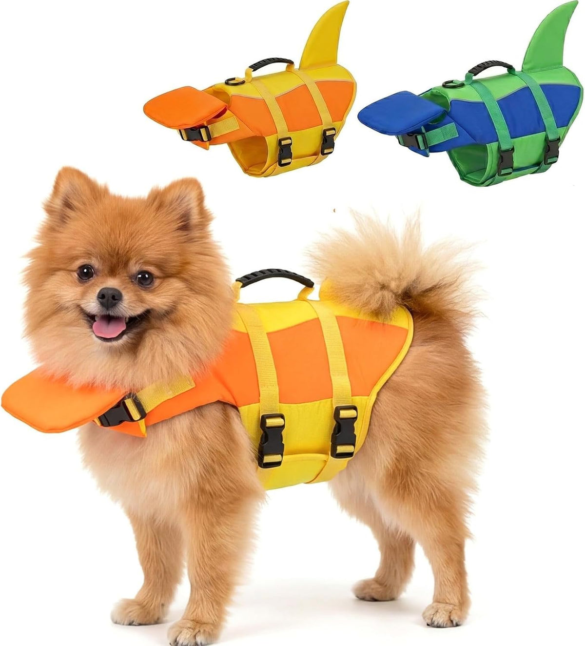 Cute Shark Dog Life Jacket for Small Medium Large Dogs