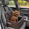 Dog Car Booster Seat with Adjustable Straps and Storage Pockets, Washable Pet Travel Seat Bed Heavy-Duty Clip Safety Car