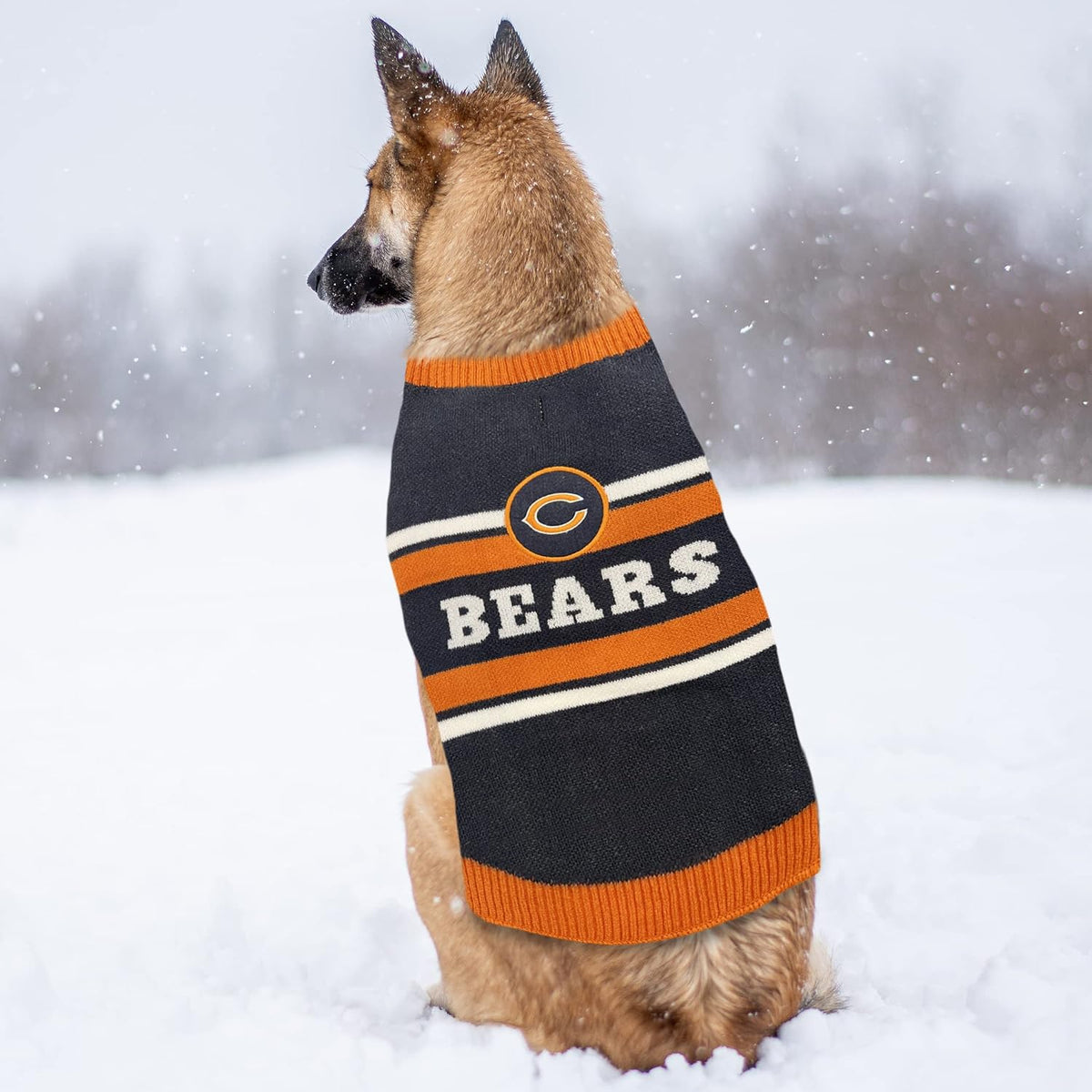 NFL Chicago Bears Dog Sweater, Size Extra Small. Warm and Cozy Knit Pet Sweater with NFL Team Logo, Best Puppy Sweater f