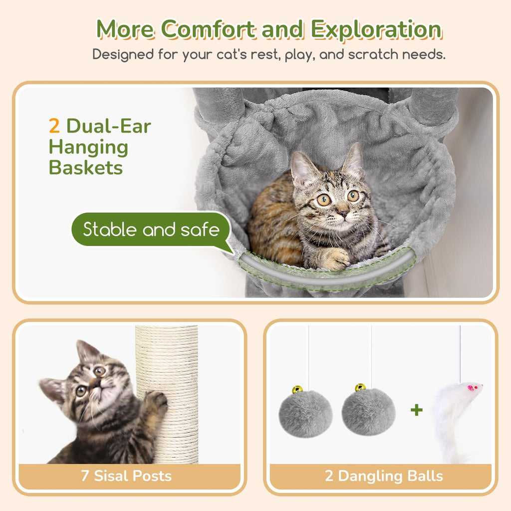 Globlazer Heavy Duty Cat Tree Tower for Indoor Cats Large Adult