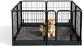 Dog Playpen with Battom Pad, 24" H 8 Panels Puppy Playpen