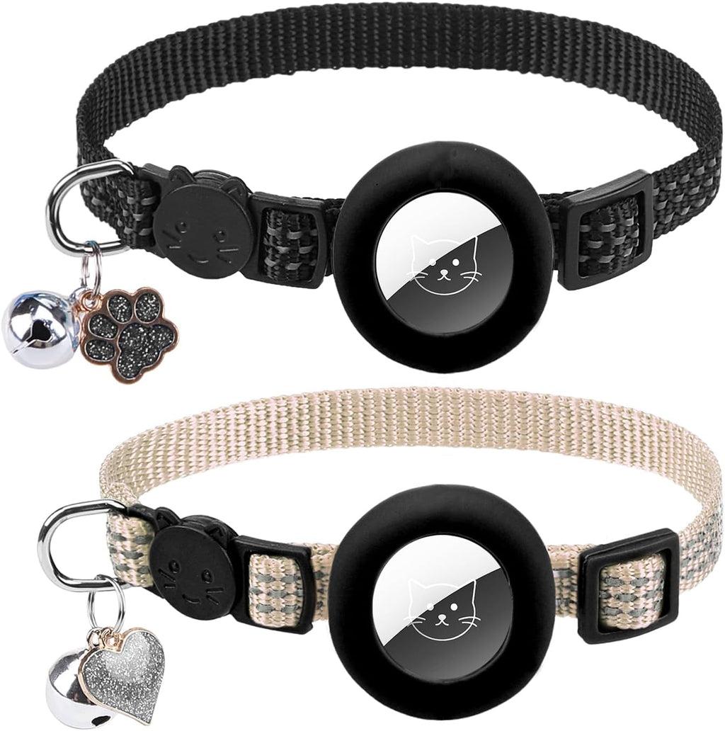 PUPTECK Fall Thanksgiving Cat Collar Breakaway with Bells, Kitten Outfit