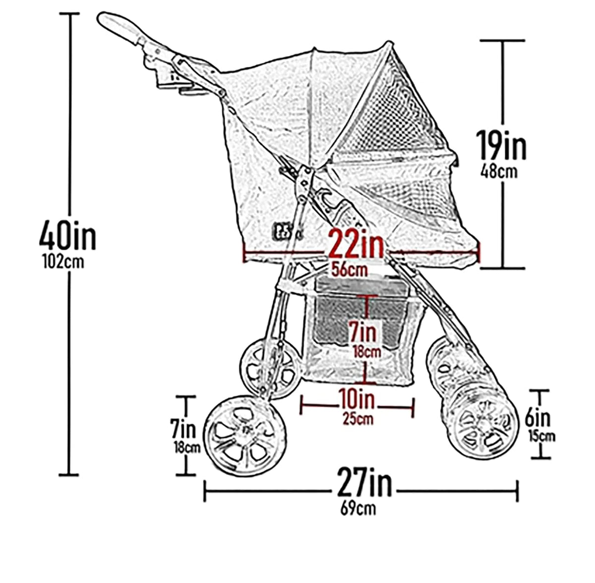 Pet Gear No-Zip Happy Trails Lite Pet Stroller, Cheetah Print