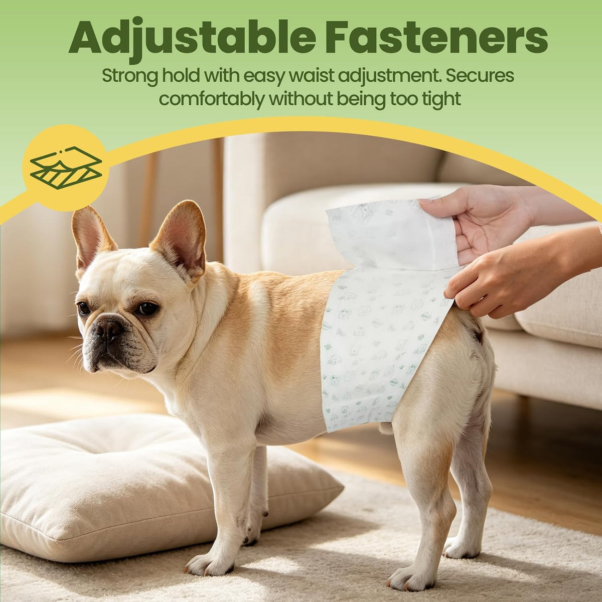 100 Count Male Dog Wraps, Male Dog Diapers Disposable, X-Small