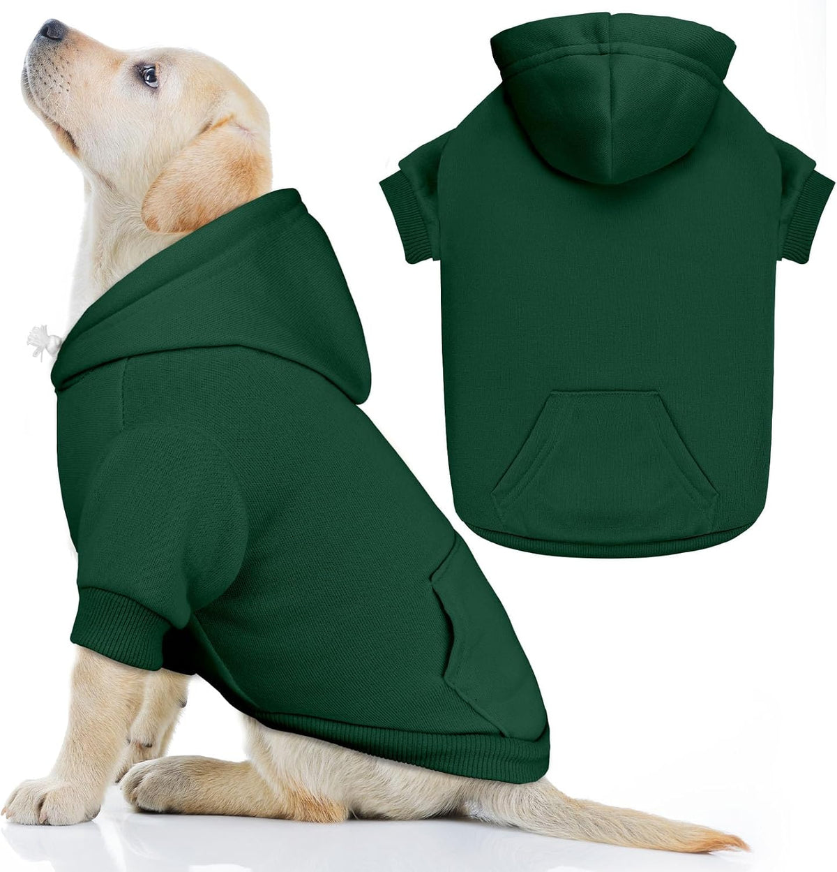 Dog Sweaters for Medium Dogs Dog Hoodie Pet Sweater Solid Soft Brushed Fleece Pet Clothes Hoodie Sweatshirt with Pocket(