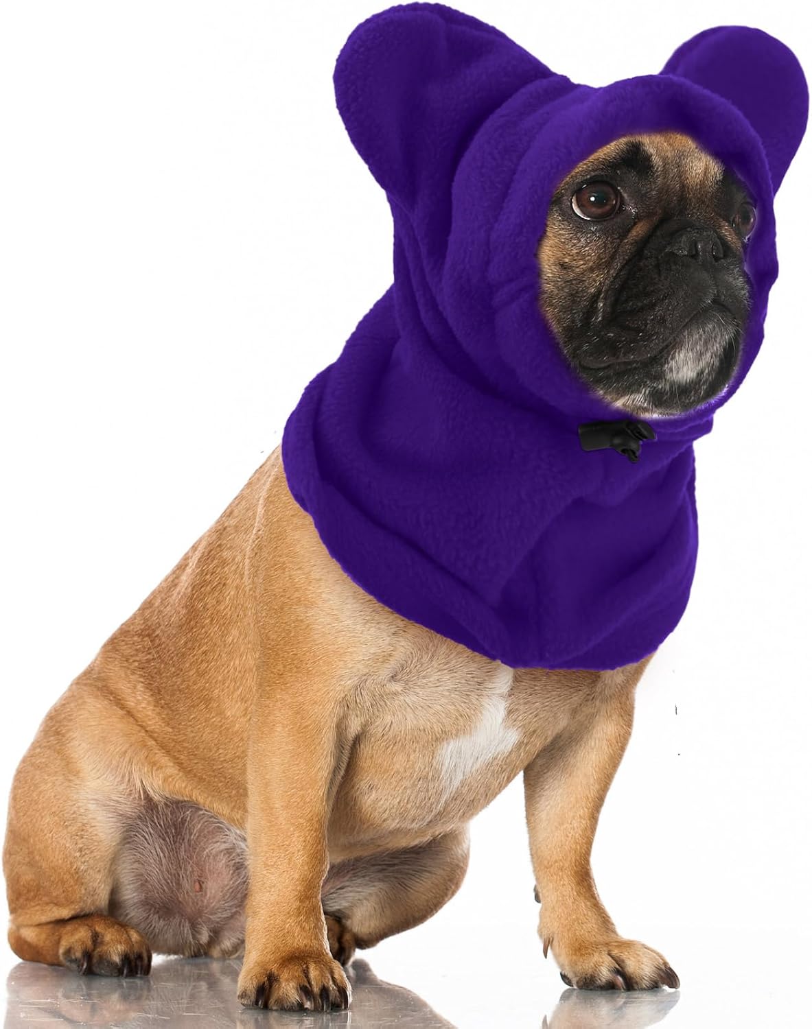 Winter Dog Hat Ear Muffs Pet Neck Warmer Hood, Ear Muff, Black, M