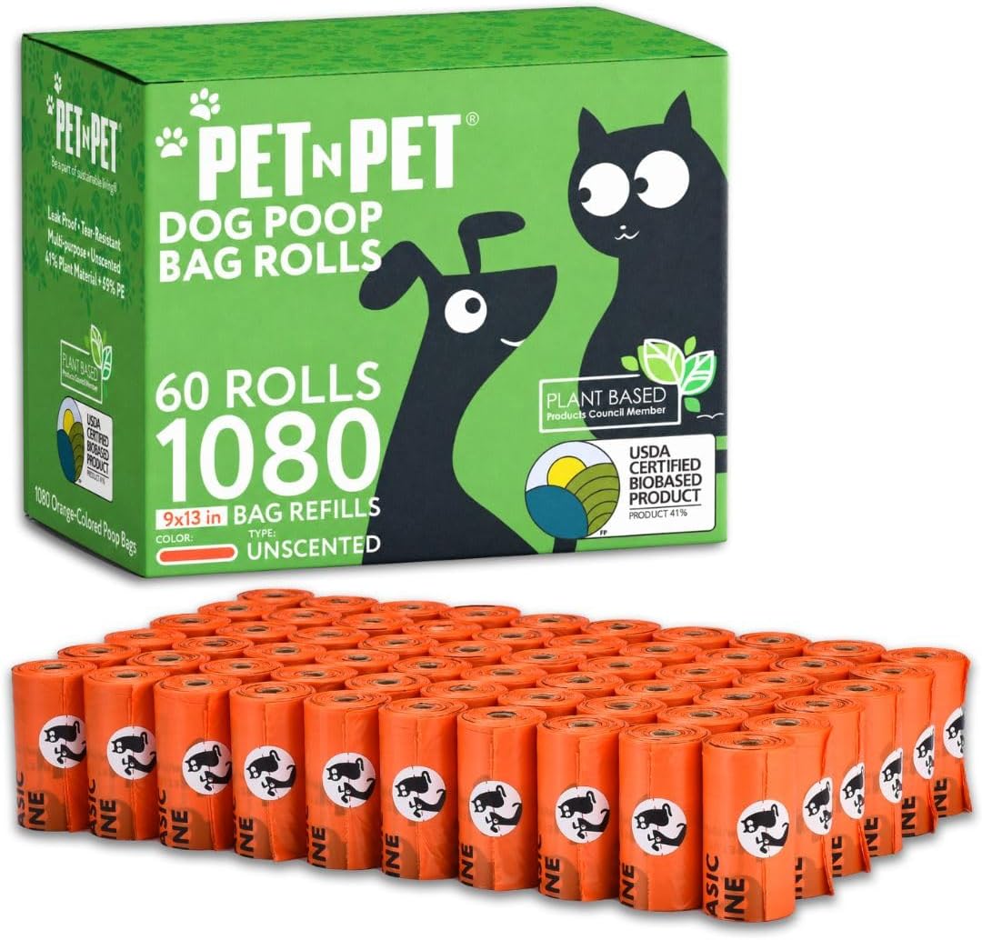 Pet N Pet Dog Poop Bags Rolls, 1080 Cnt Bulk Poop Bags for Dogs, Unscented