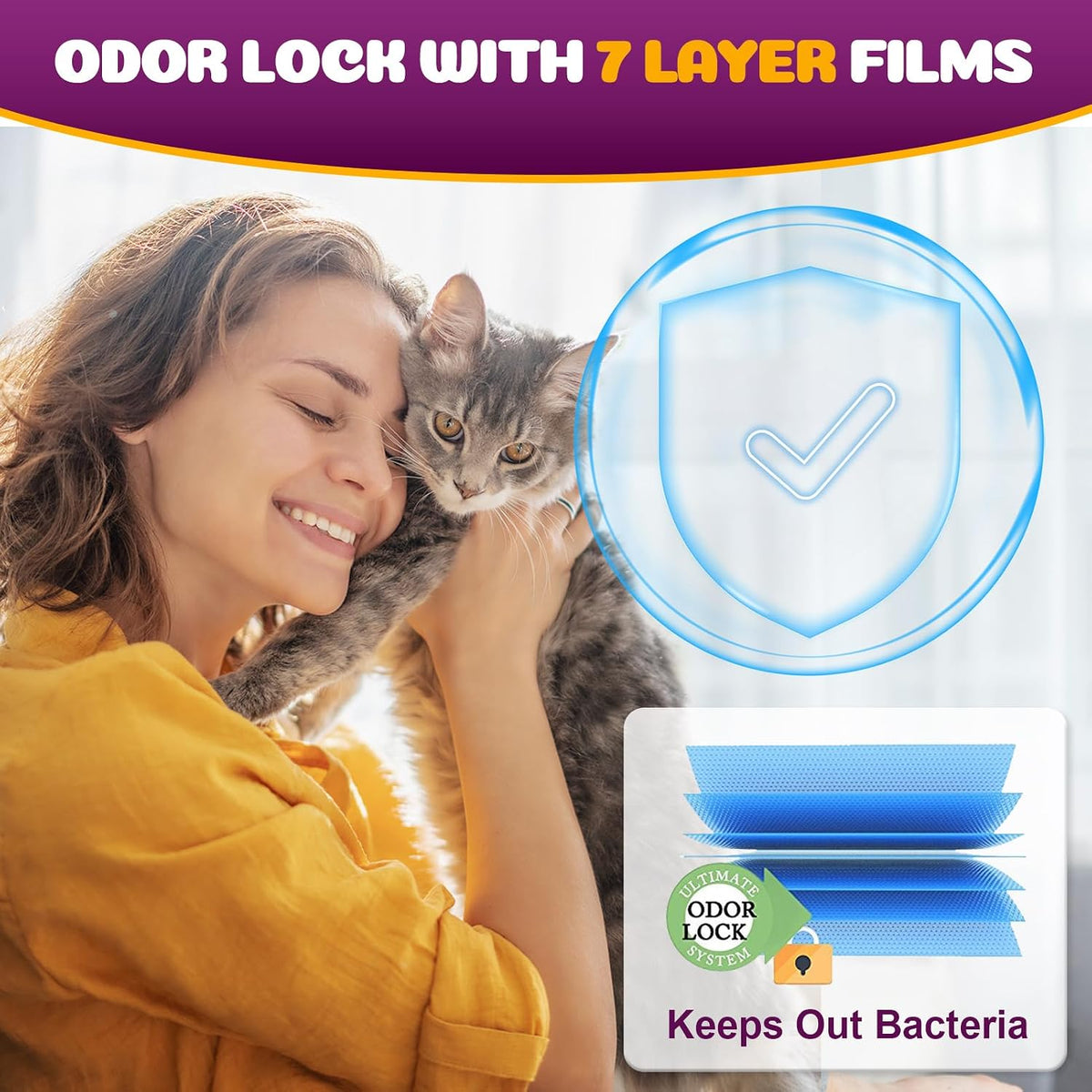 Cat Litter Refill Bags Compatible with Genie Easy Roll Litter Bin