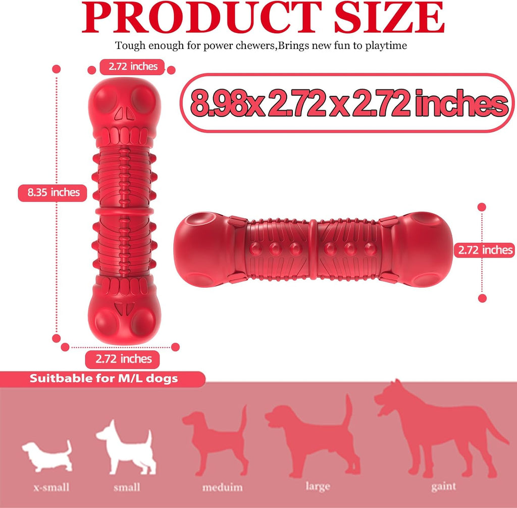 ZIKATON Dog Squeaky Toys for Aggressive Chewers, Durable Chew Toys for Large Medium Breed Dog, Dog Toys, Tough Durable D
