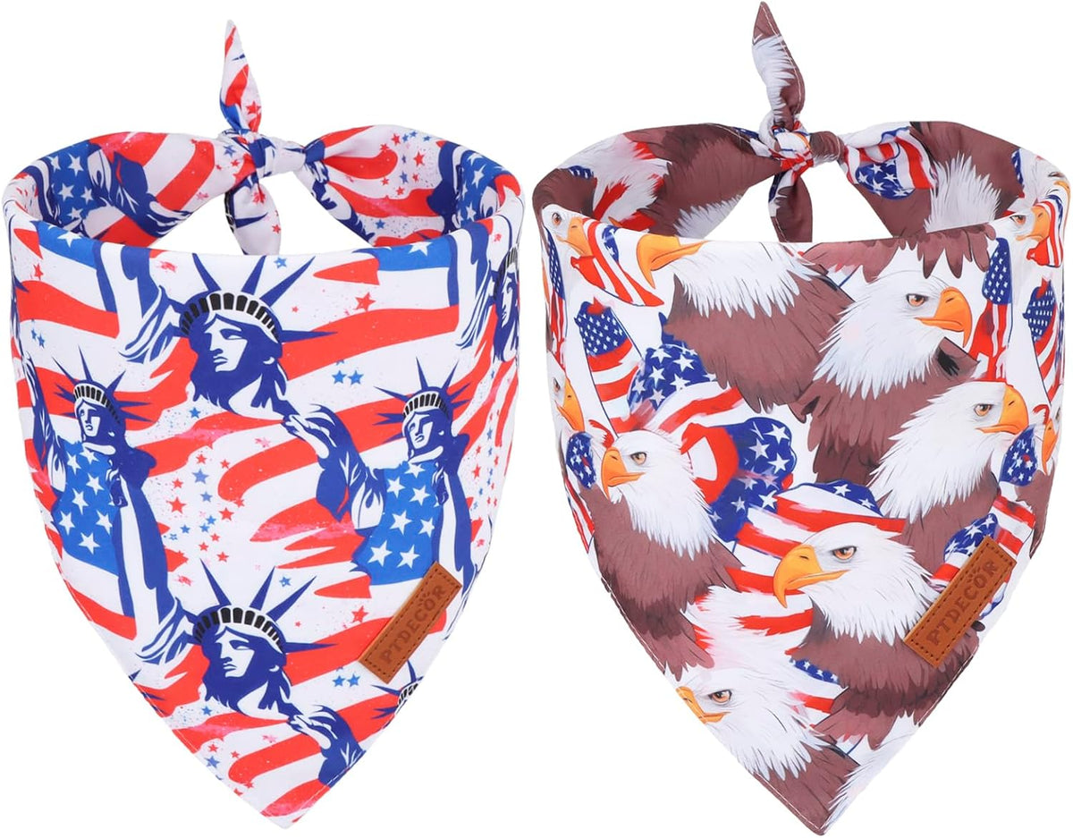 PTDECOR Fall Dog Bandanas, Pumpkin Leaf Print Thanksgiving Scarf, X-Large