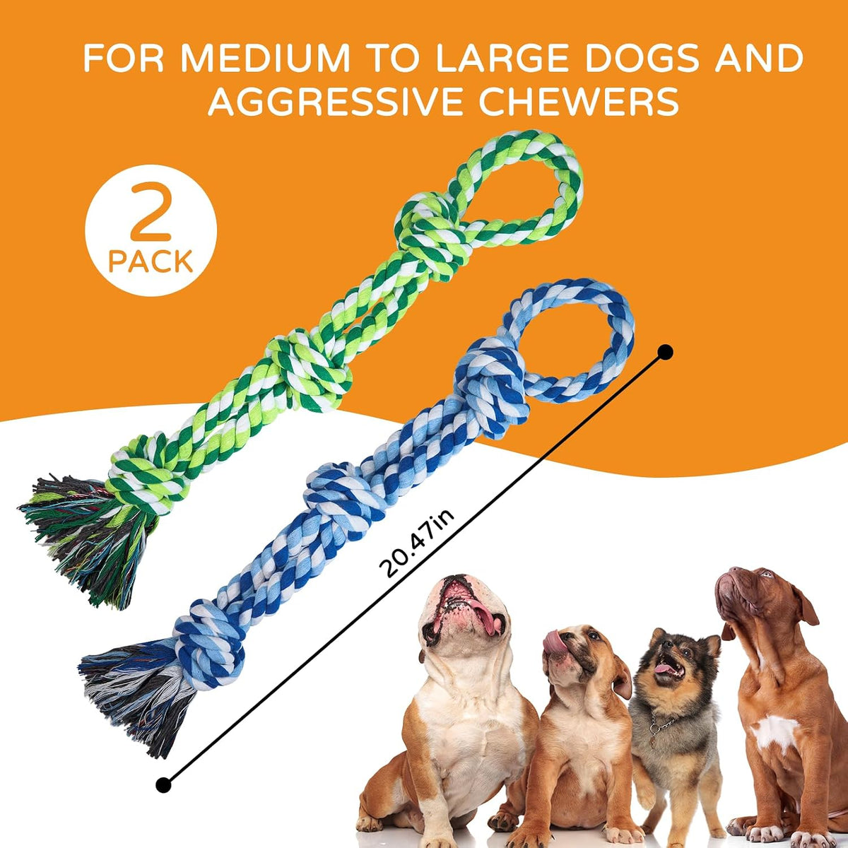 2 Pack Chew Toys, for Aggressive Chewers