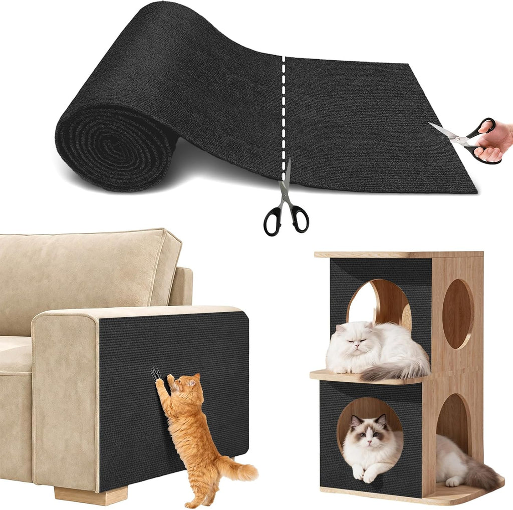 SEPAZON 78.7" x 15.8" Cat Scratch Furniture Protector, Black