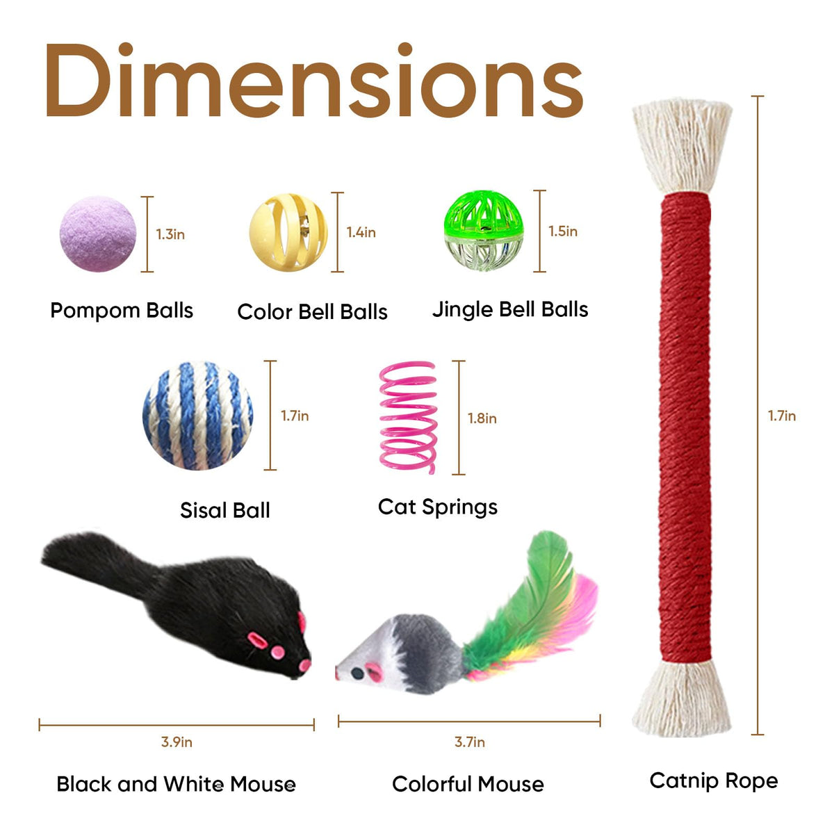 YULOYI Cat Toys for Indoor Cats, 34 Pack Interactive Cat Toy Set for Kitten