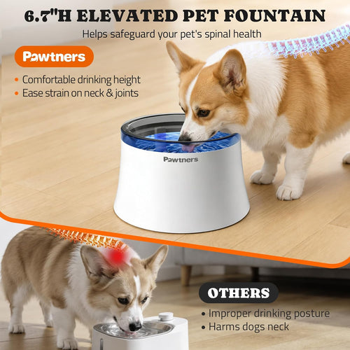 1 Gal/3.5L Dog Water Fountain, Automatic Dog Water Bowl Dispenser