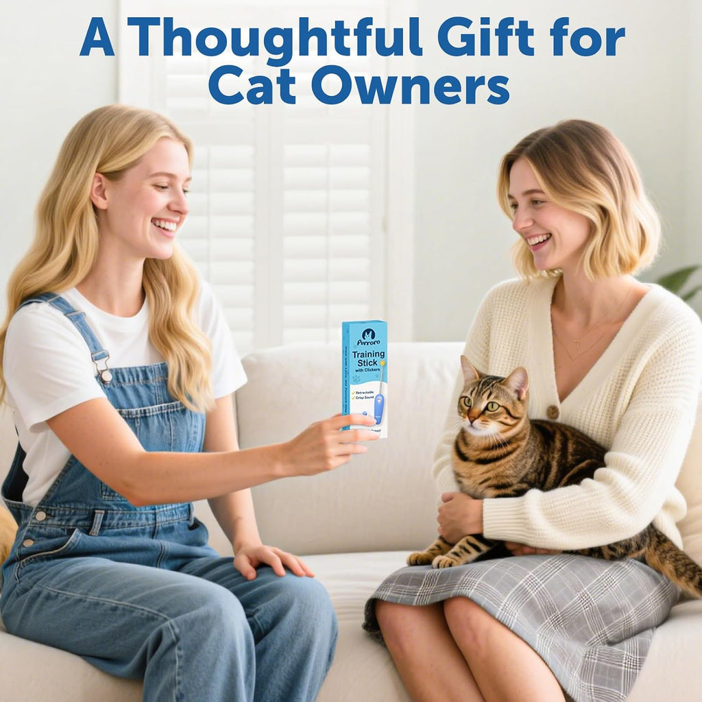 Cat Training Clicker Kit – Includes Finger Clicker and Target Stick – Perfect for Positive Reinforcement, Behavior & Obe