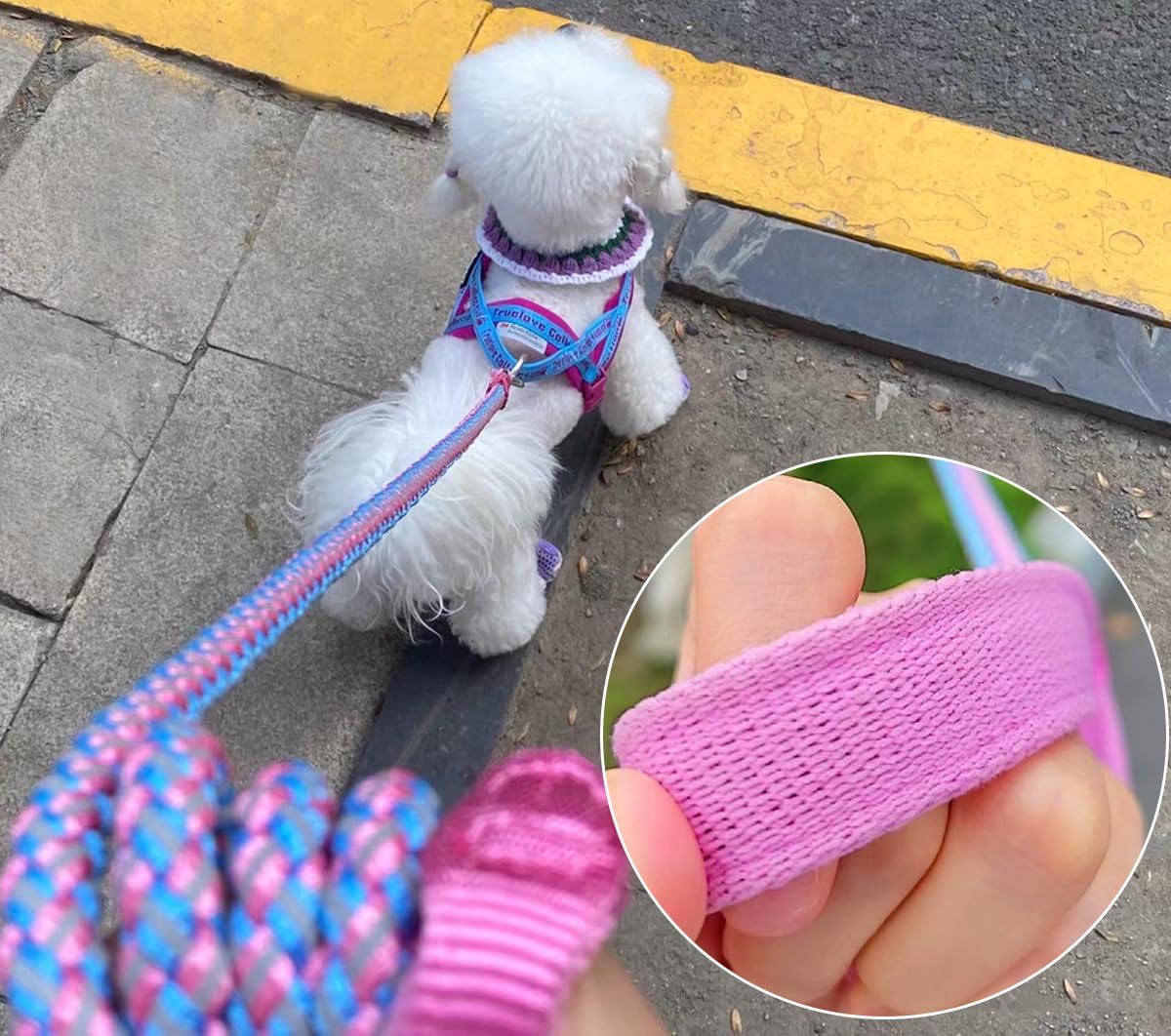 Reflective Dog Leash 2/3/4/6/10ft Braided 1/2" Strong Nylon Rope